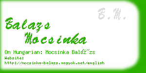 balazs mocsinka business card